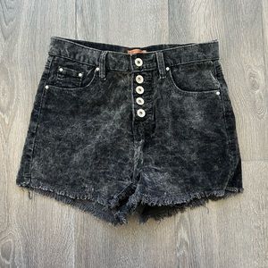 Pol Black Distressed Shorts